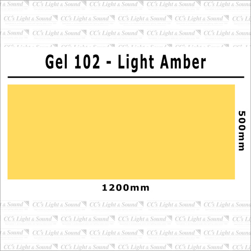Clear Color 102 Filter Sheet - Light Amber