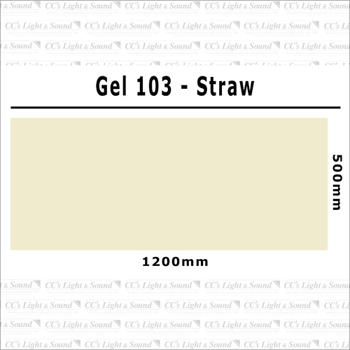 Clear Color 103 Filter Sheet - Straw