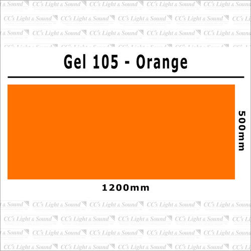 Clear Color 105 Filter Sheet - Orange