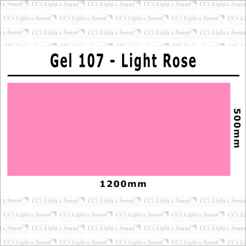 Clear Color 107 Filter Sheet - Light Rose