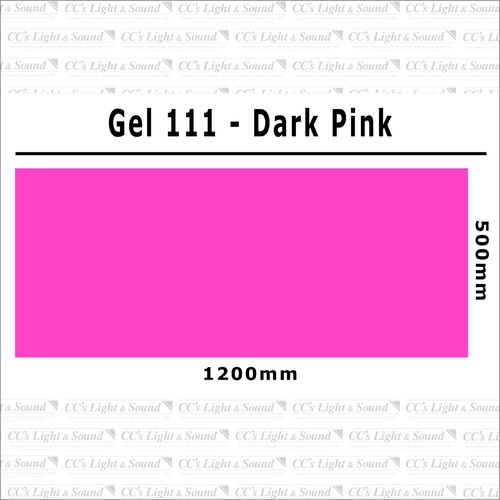 Clear Color 111 Filter Sheet - Dark Pink