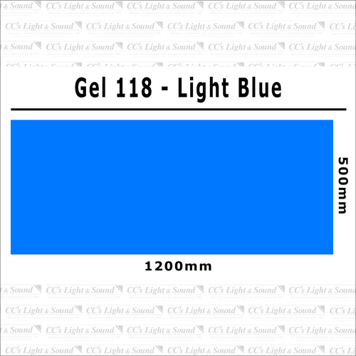 Clear Color 118 Filter Sheet - Light Blue