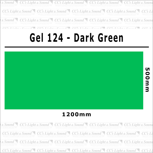 Clear Color 124 Filter Sheet - Dark Green