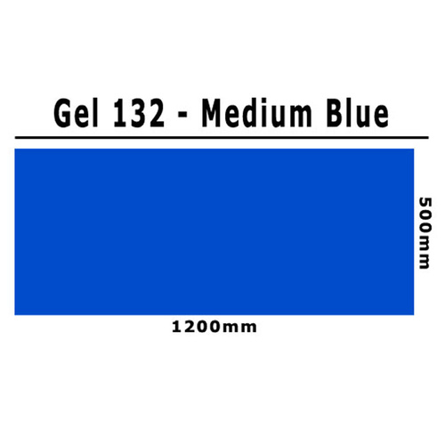 Clear Color 132 Medium Blue Filter Sheet - 1200mm x 500mm