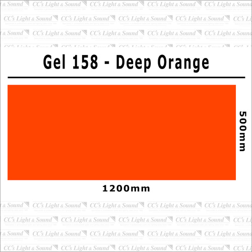 Clear Color 158 Filter Sheet - Deep Orange