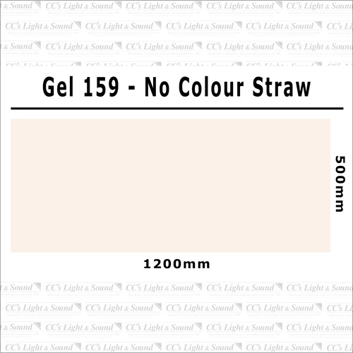 Clear Color 159 Filter Sheet - No Colour Straw