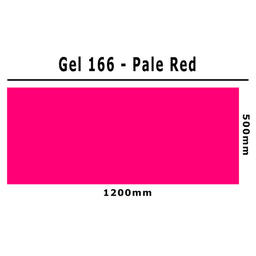 Clear Color 166 Filter Sheet - Pale Red - 1200mm x 500mm