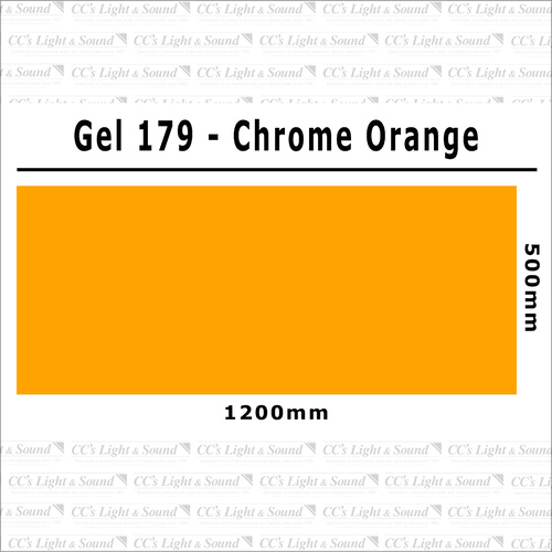 Clear Color 179 Filter Sheet - Chrome Orange