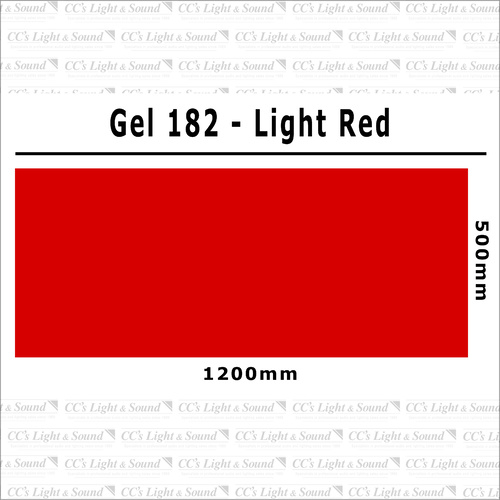 Clear Color 182 Filter Sheet - Light Red