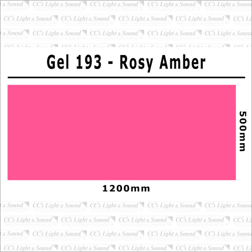 Clear Color 193 Filter Sheet - Rosy Amber