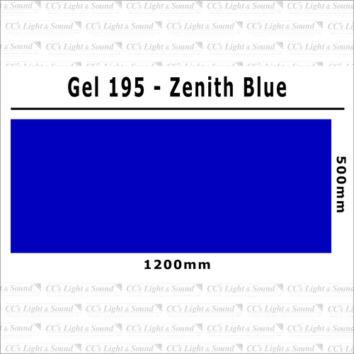 Clear Color 195 Filter Sheet - Zenith Blue