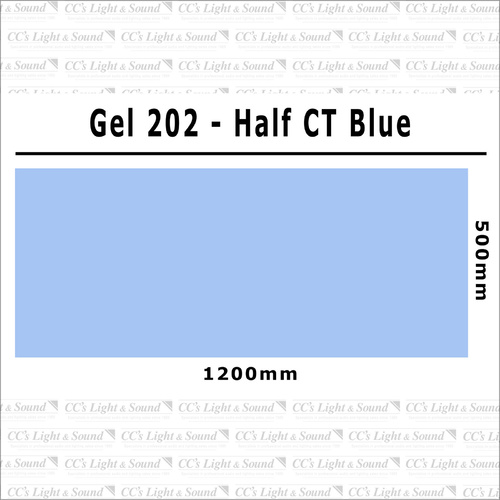 Clear Color 202 Filter Sheet - Half C.T. Blue