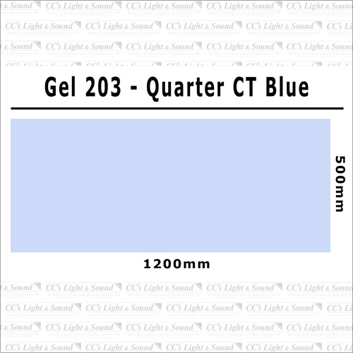 Clear Color 203 Filter Sheet - Quarter CT Blue