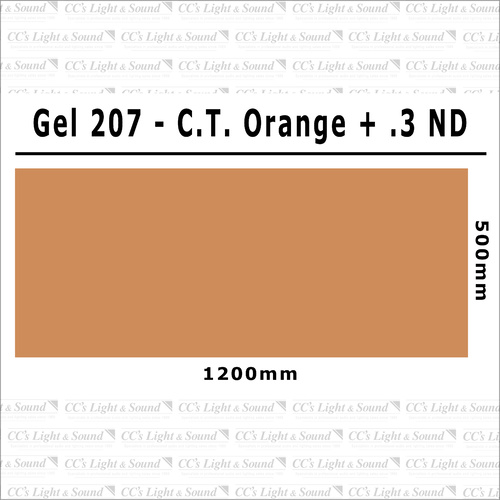 Clear Color 207 Filter Sheet - Colour Temp Orange + .3ND