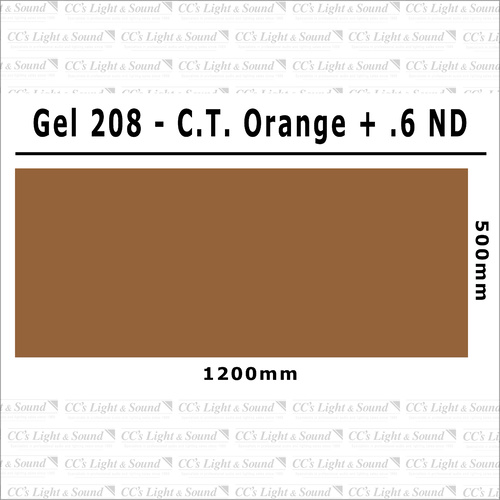 Clear Color 208 Filter Sheet - Colour Temp Orange + .6ND