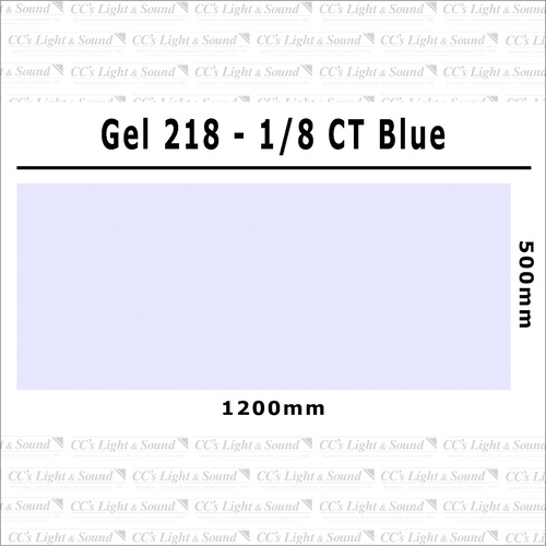 Clear Color 218 Filter Sheet - 1/8 C T Blue