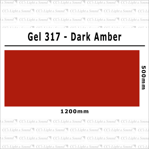 Clear Color 317 Filter Sheet - Dark Amber