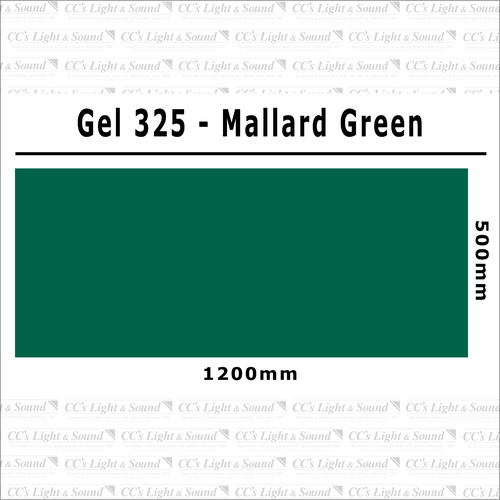 Clear Color 325 Filter Sheet - Mallard Green