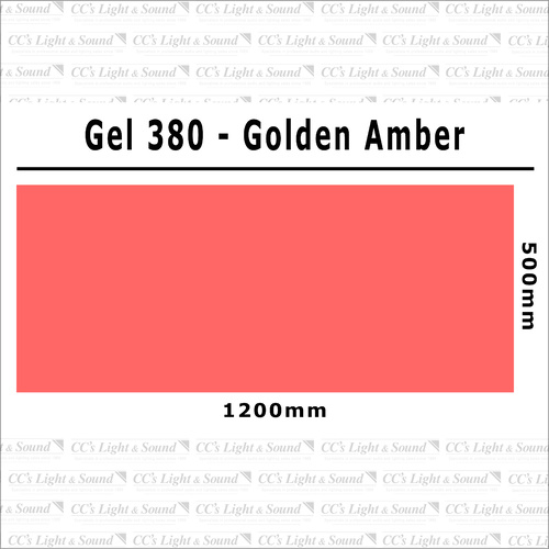 Clear Color 380 Filter Sheet - Golden Amber