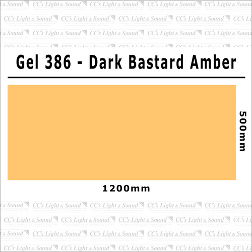 Clear Color 386 Filter Sheet - Dark Bastard Amber
