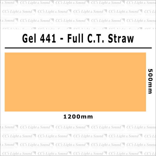 Clear Color 441 Filter Sheet - Full Colour Temp Straw