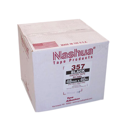 Nashua 357 Black Gaffer Tape - Box of 24 Rolls