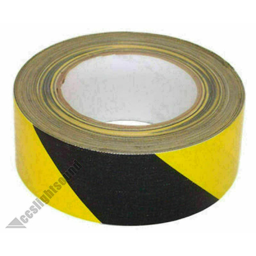 Hazard Tape 48mm x 25m Roll - Black and Yellow