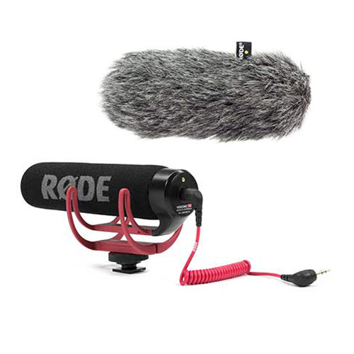 Rode VideoMic GO with Rycote Lyre Shockmount and DeadCat