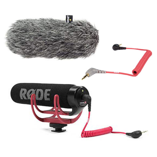 Rode VideoMic GO with Rycote Lyre Shockmount, DeadCat and SC7 Adaptor