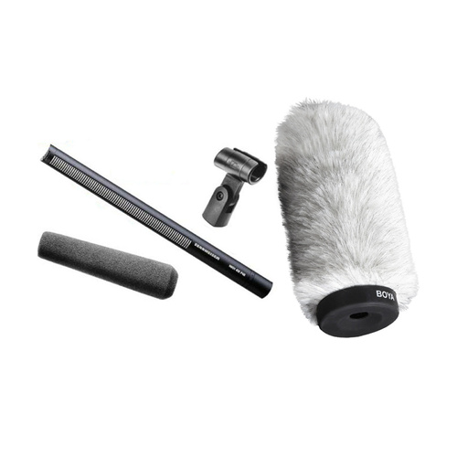 Sennheiser MKH416-P48 Broadcast Shotgun Microphone and Boya PI80 Fluffy