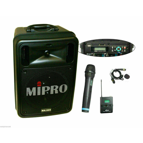 Mipro MA505 R2DPM3 Battery Portable Wireless PA with Bluetooth and Recorder