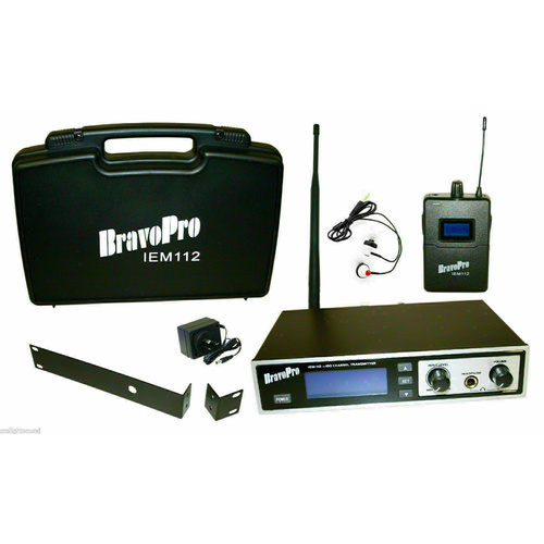 BravoPro IEM112 UHF Wireless In-Ear Monitoring System