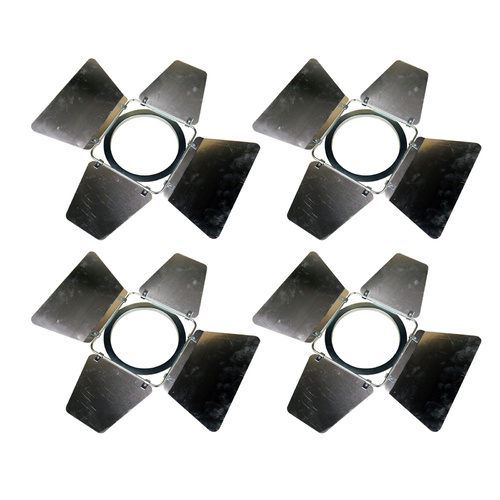 180mm Barndoor with Round Mounting x4 - Silver