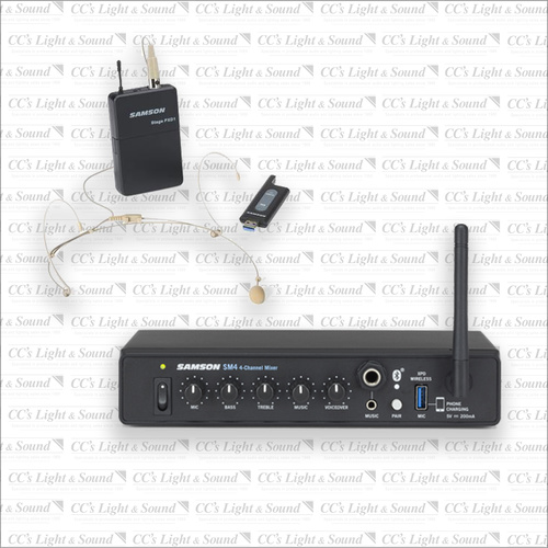 Samson SM4 Mixer with Wireless Headworn Microphone