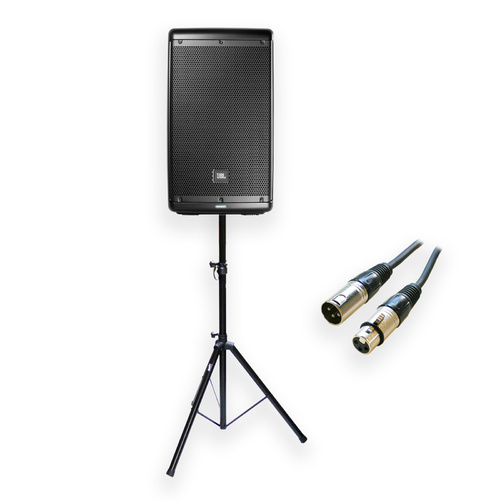 JBL EON610 10-inch Powered Speaker with 1.8M Stand and 9M Cable