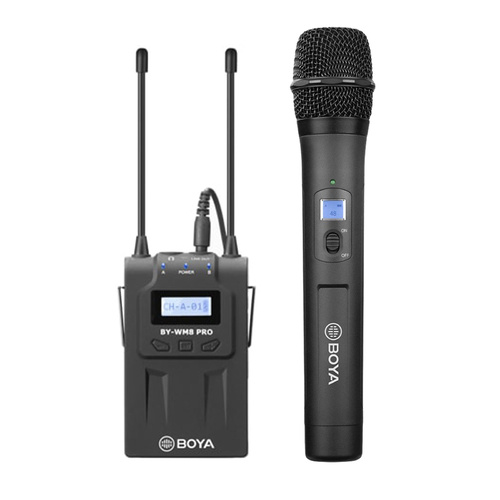 Boya WM8 PRO UHF Wireless Microphone System with WHM8 PRO Handheld Transmitter