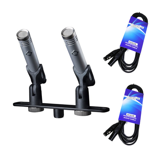 PreSonus PM2 Matched Pair of Small Diaphragm Condenser Mics + BONUS 2x Cables