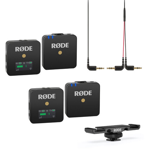 Rode Wireless GO Bundle with DCS1 Dual Cold Shoe Mount and SC11 Adaptor