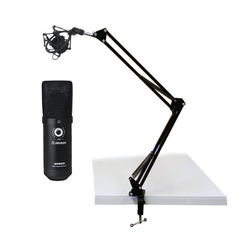 BravoPro LSIP06U Universal Studio Arm with Alctron UM900V USB Microphone