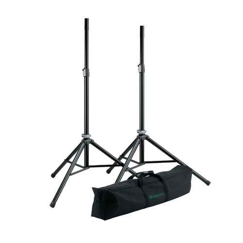 Konig & Meyer 21449 Aluminium Speaker Stands x2 and Carry Bag