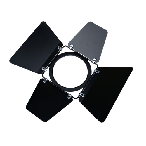 Barndoor with Round 170mm Diameter Mounting - Black