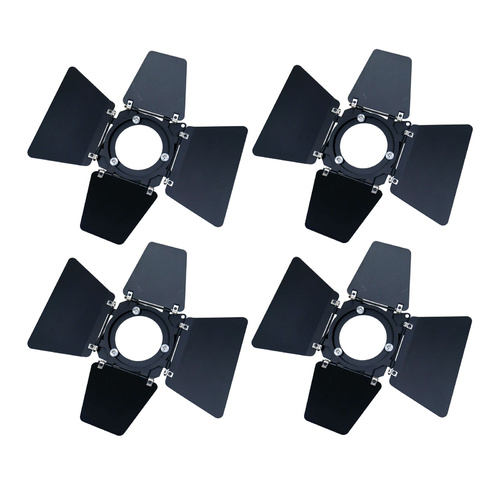 Rotating Barndoor with Square 170mm x 170mm Mounting - Black x4