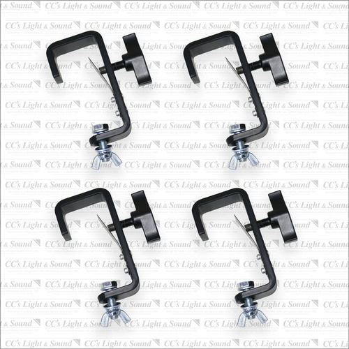 Steel Hook Clamp Black with truss protector and thumb wheel x4