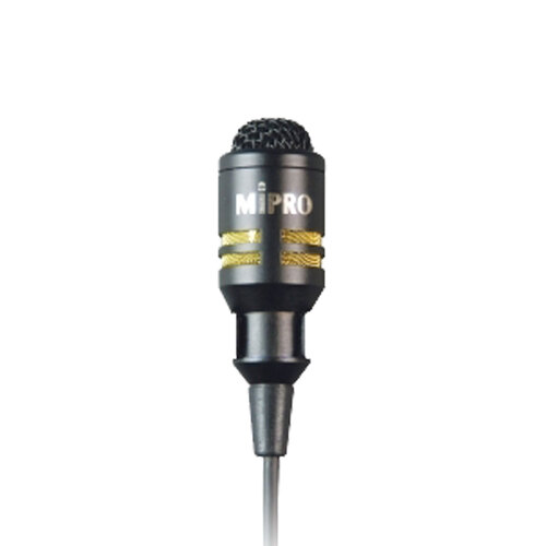 Mipro MU53 Lapel Mic & Tie Clip Black 1.5m cable 4-pin mini XLR