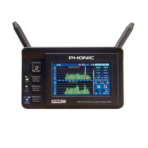 Phonic PAA6 2-Channel Audio Analyser with Colour Touch LCD