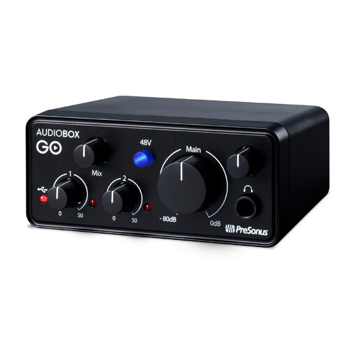 PreSonus Audio Box GO Ultra-Compact Mobile 2x2 USB-C Audio Interface - Black