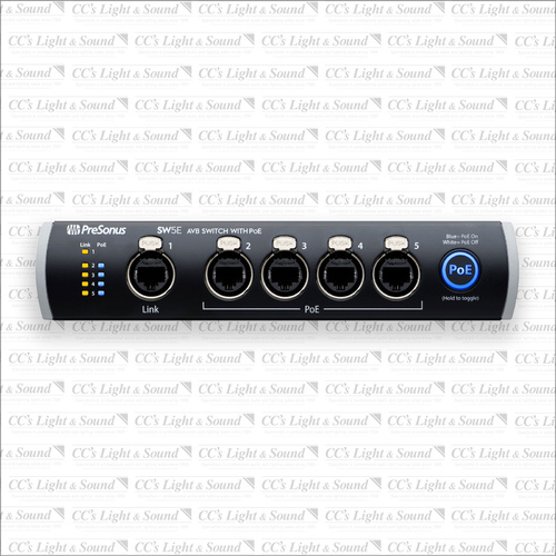 PreSonus SW5E AVB switch with Power over Ethernet (PoE)