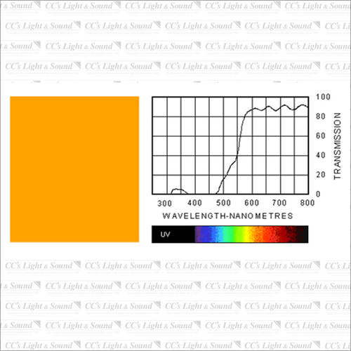 Clear Color 179 Chrome Orange Filter - 7.6M Roll
