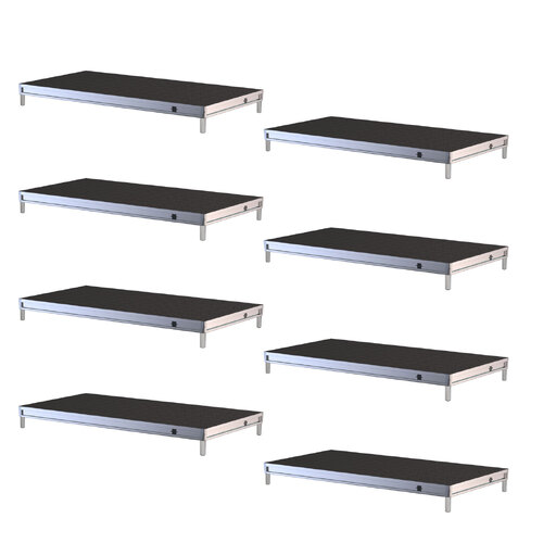 RATstands SpeedDeck Portable Drum Riser 8x 1M x 0.5M x 300mm High Platforms