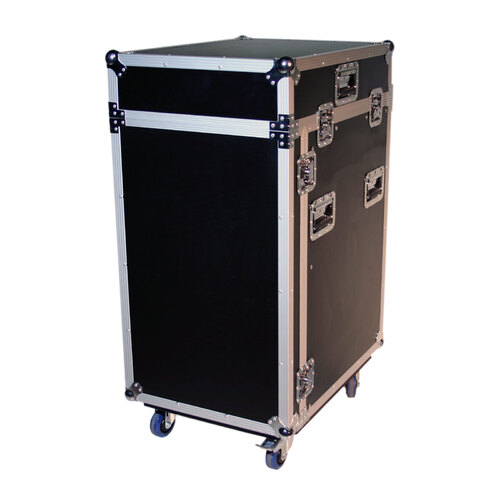 BravoPro 12M16UC 16RU Rack Case with 12RU Top-Mount Mixer Rack